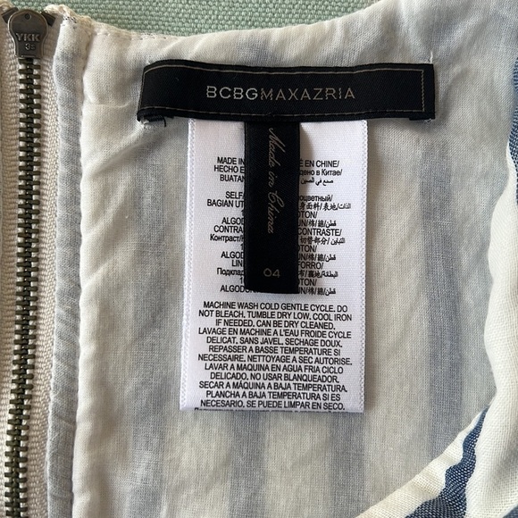 BCBGMaxAzria Stripe Dot Print Yousra Seeveless Dress - Picture 11 of 15